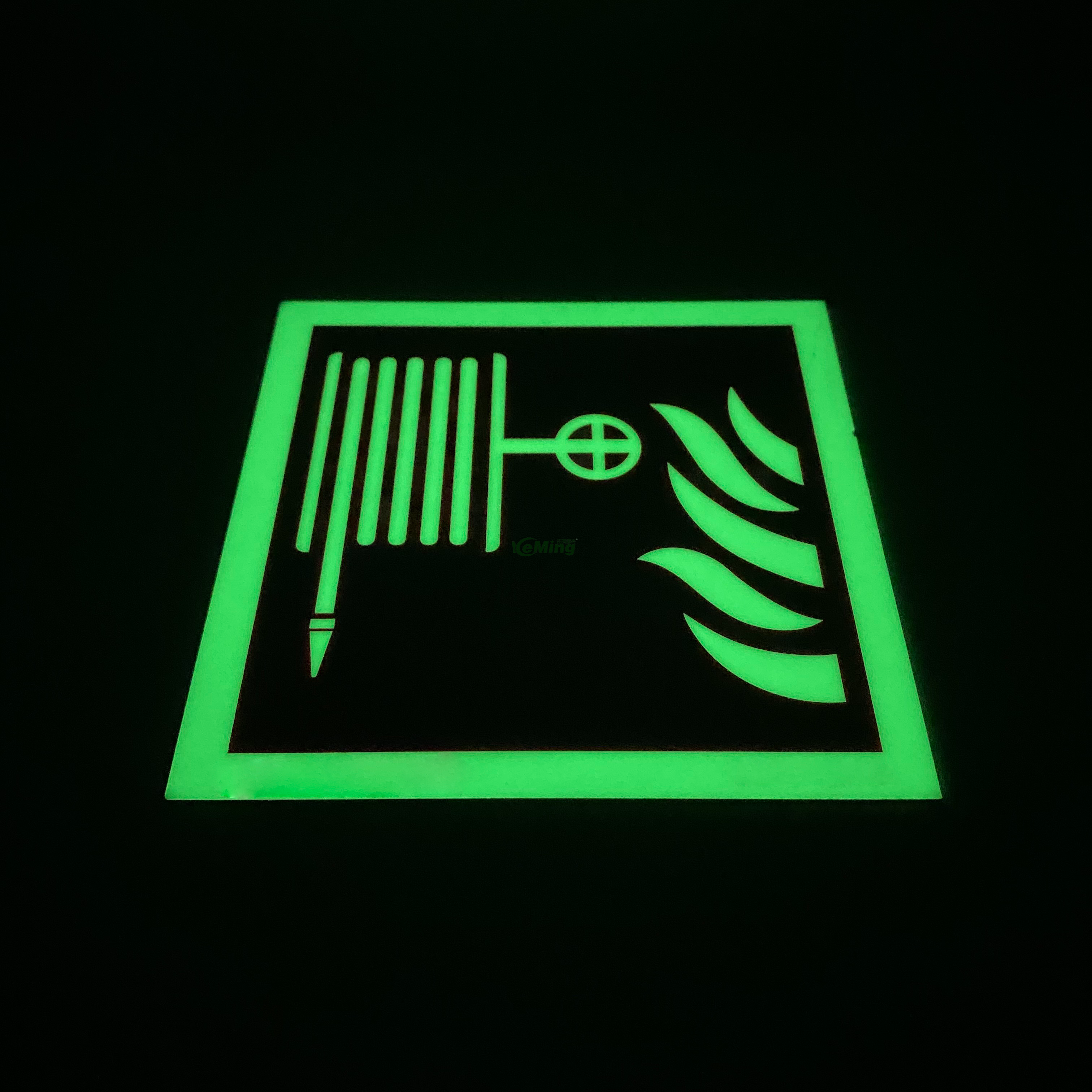 Waterproof Photoluminescent Fire Hose Signage Safety Warning Sign