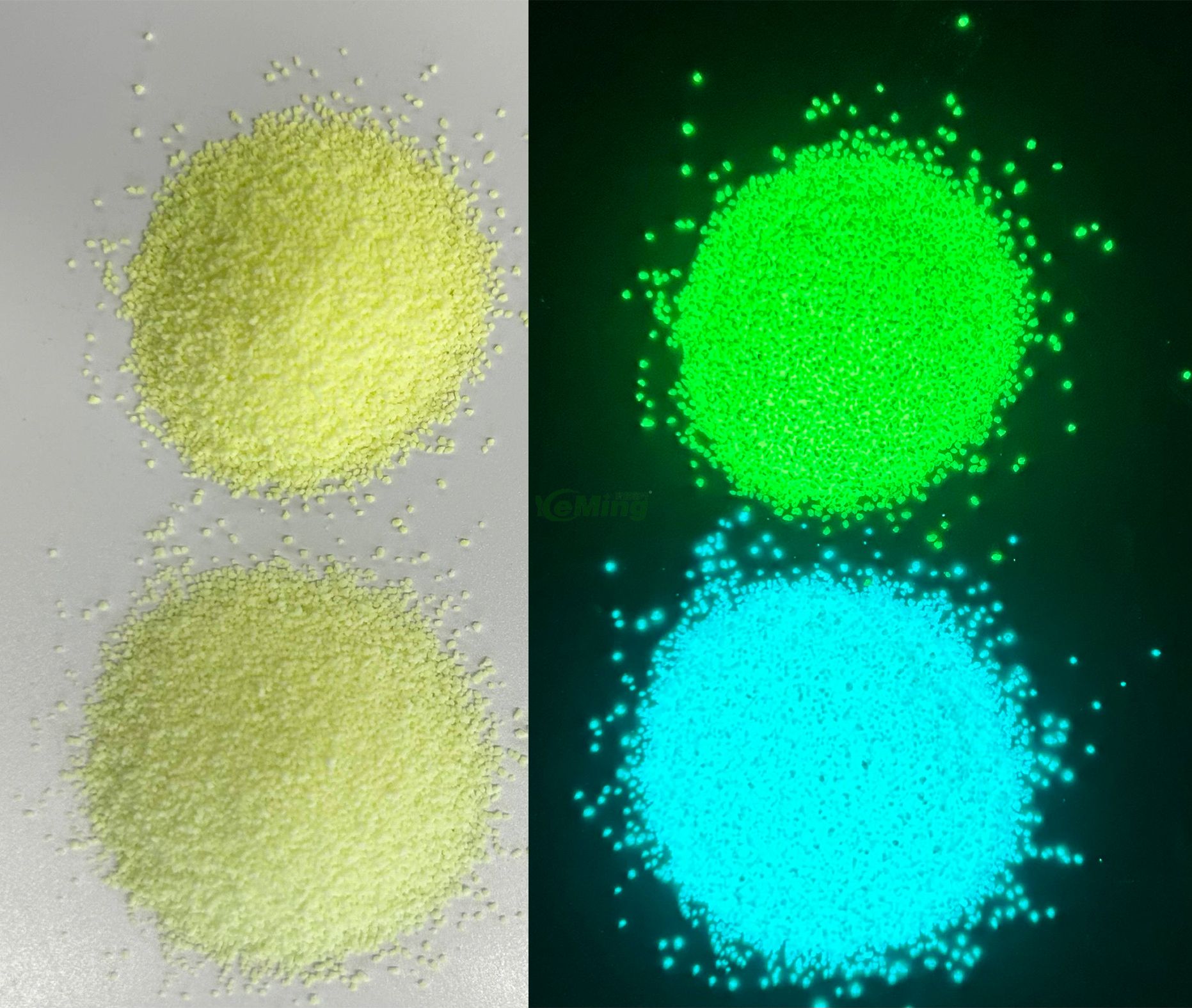 Big Particle Size 500um-1500um--Green photoluminescent pigment powder