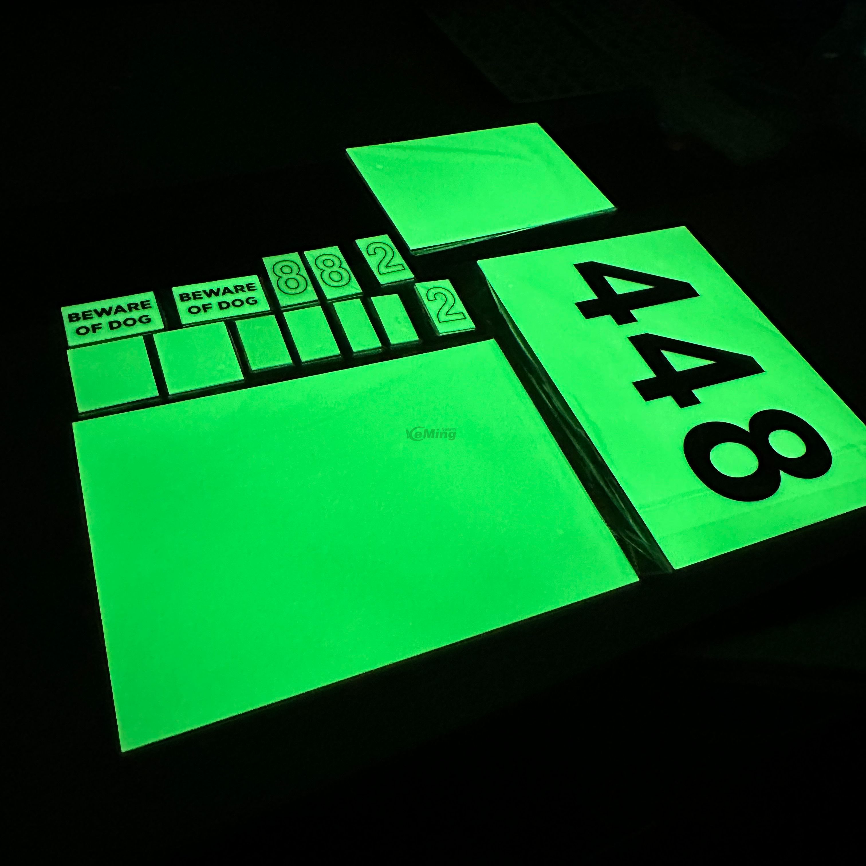 Super Glow in the Dark House Numbers Glow Beware Of Dog Sign Photoluminescent Signs Suppliers